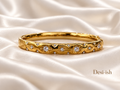 Crystal Gaze Anti-Tarnish Kada on white satin