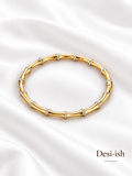 Crystal Halo Anti-Tarnish Kada on white satin