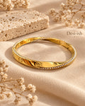 Desi-ish crystal edge screw anti-tarnish kada