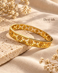 Desi-ish floral cut-out anti-tarnish bangle