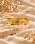 Desi-ish green eye crystal anti-tarnish kada