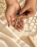 Desi-ish multicolour square stone anti-tarnish bracelet