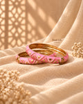 Desi-ish Navratri enamel bangle in pink