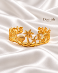 Ocean Treasures Kada on white satin