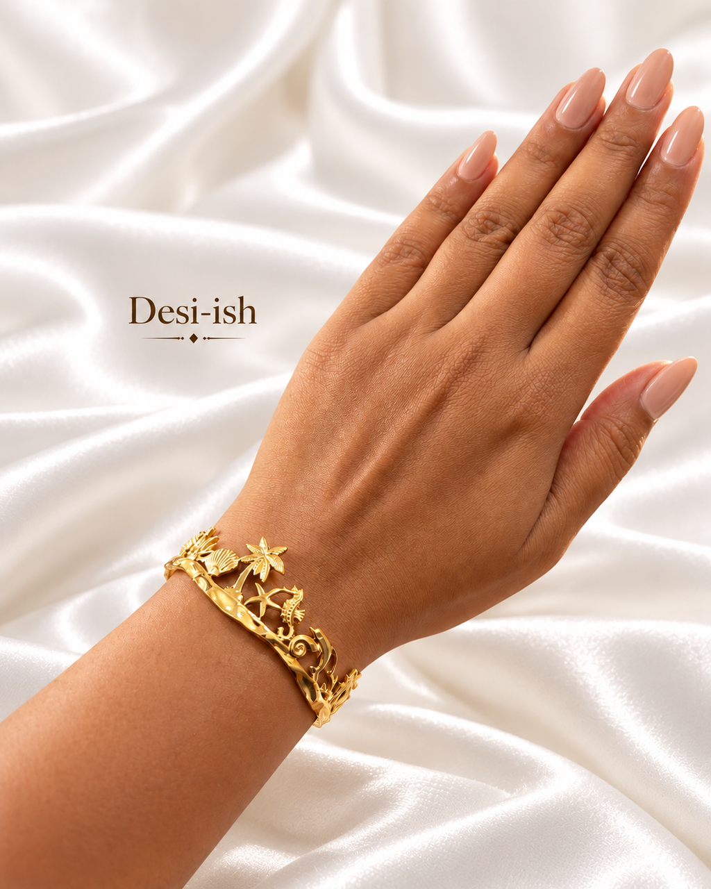 Ocean Treasures Kada worn on wrist