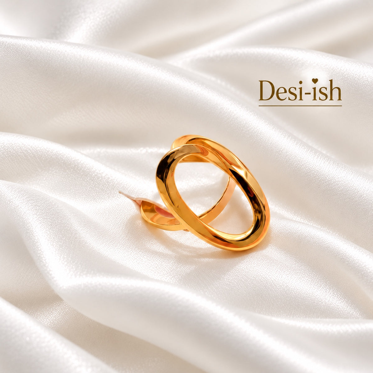 Desi-ish orbit loop anti-tarnish adjustable ring