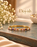 Desi-ish pastel stone anti-tarnish kada