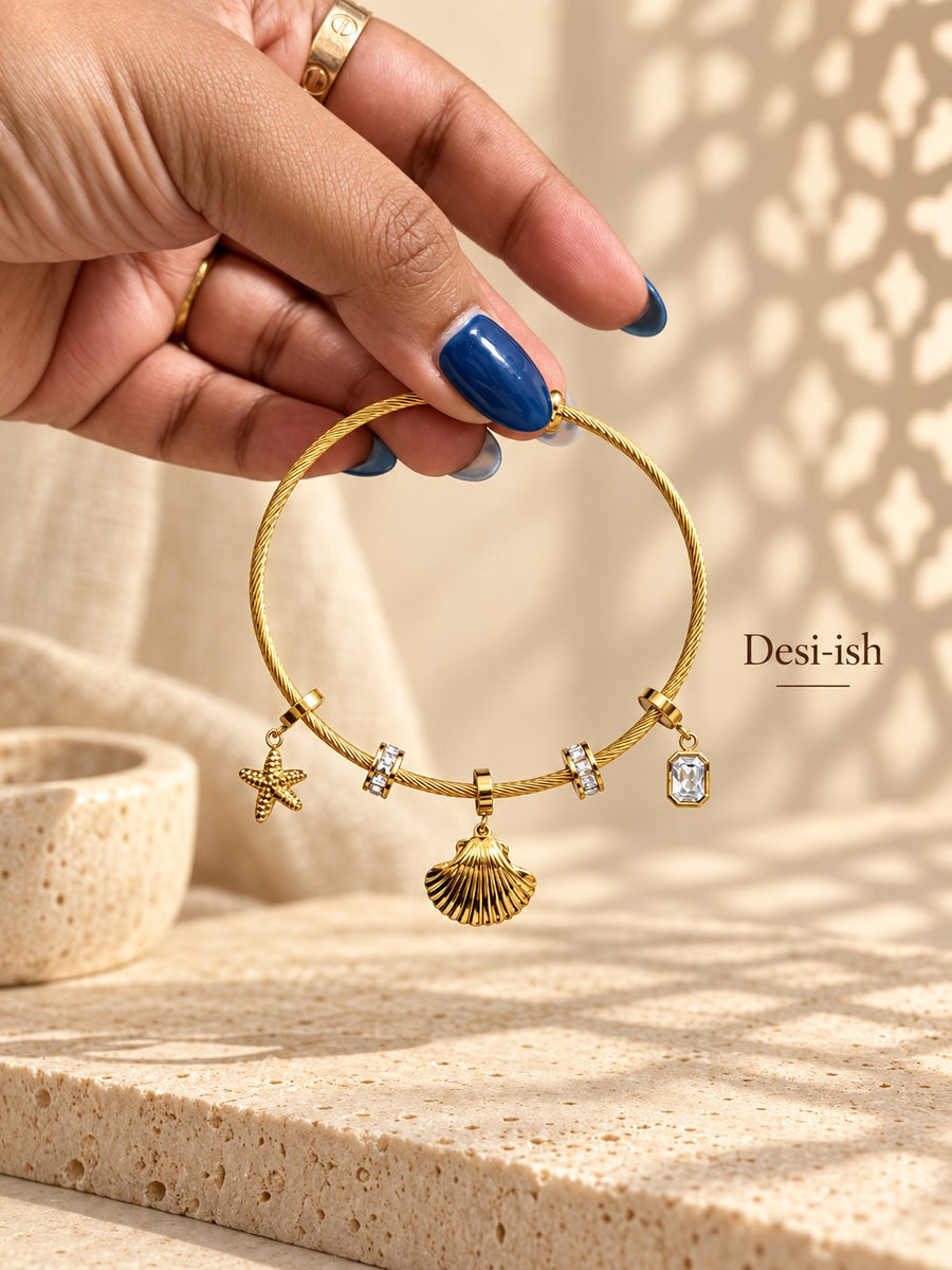 Desi-ish Sea Charm Anti-Tarnish Bracelet