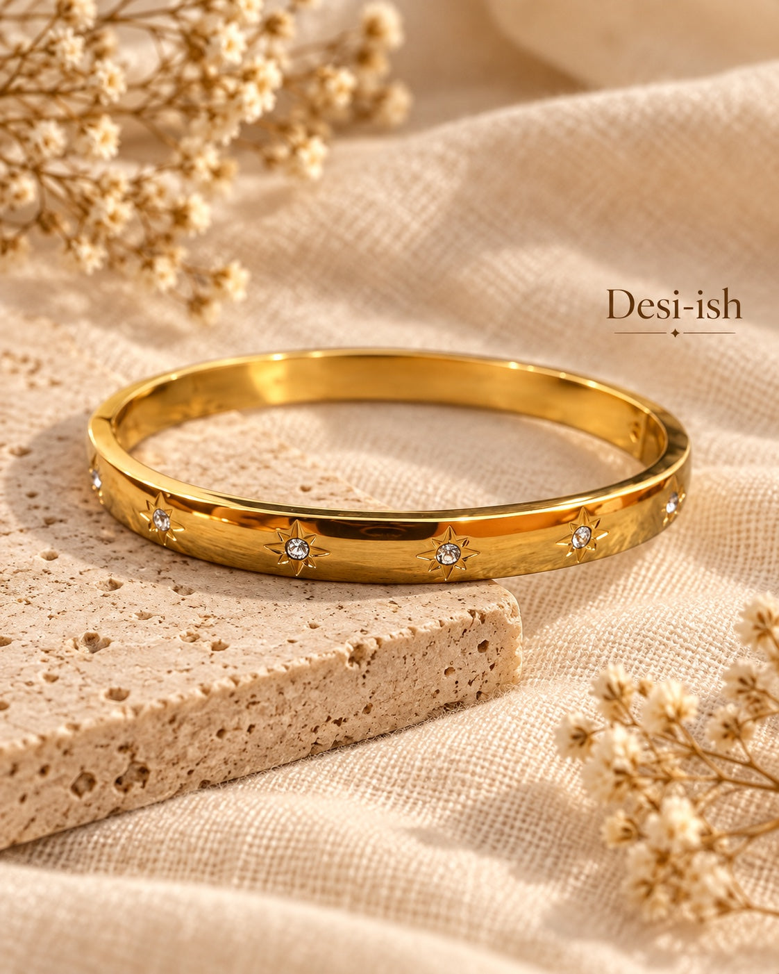 Desi-ish star crystal anti-tarnish kada